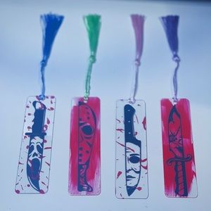 Horror character bookmark set
